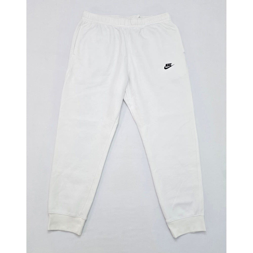 Nike Sportswear Club Fleece Joggers Mens 2XL White BV2671-100 Sweatpants - Picture 2 of 12